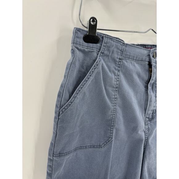 Gloria Vanderbilt Shorts Womens Large Blue Bermudas Cotton Pockets Stretch Waist - Picture 6 of 16